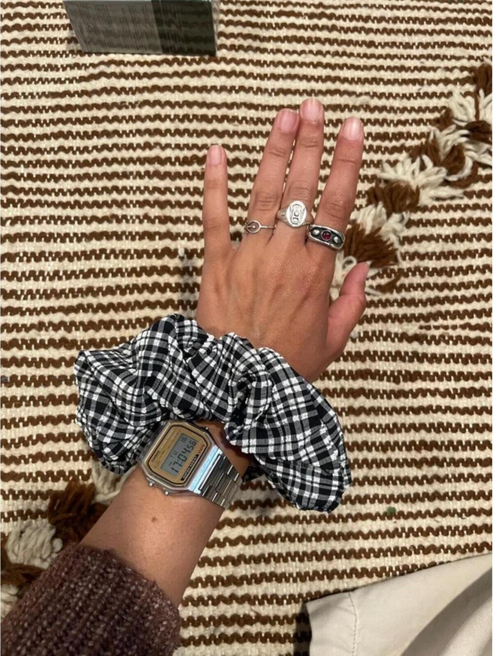 lululemon gingham scrunchie